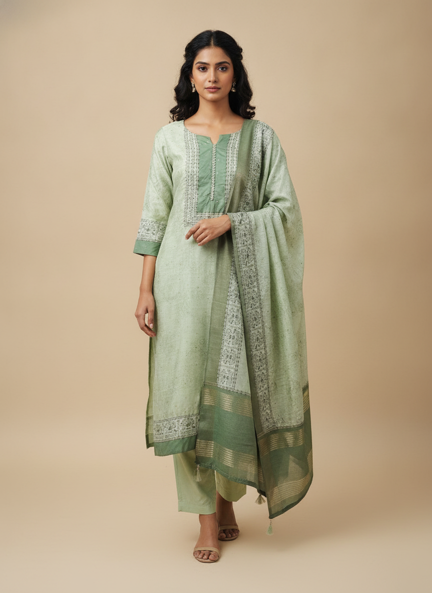 LADIES CHURIDHAR DAMAN L/P LS